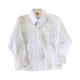 Camisa Infantil Ml Branco Lisa (0-14)