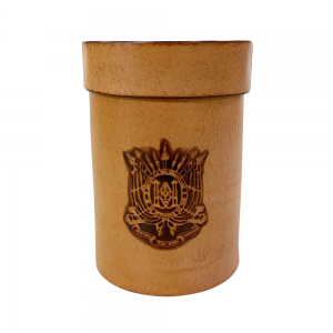 Porta Erva 1/2 Kg Couro Redondo Brasão