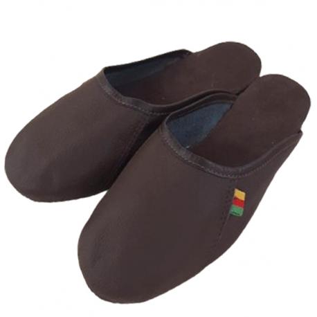 Chinelo De Couro Marrom Café (37-45)