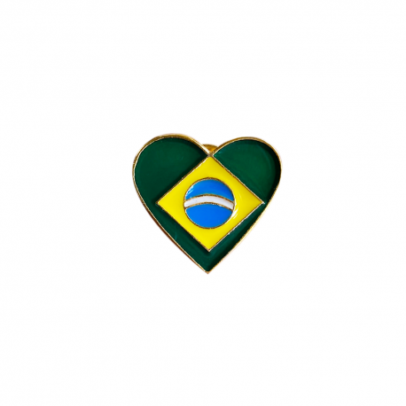Boton Coração Brasil