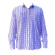 Camisa Masc. Ml Xadrez Azul/pto