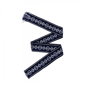 Faixa 5cm Inf Preto C/detalhe Branco E Azul