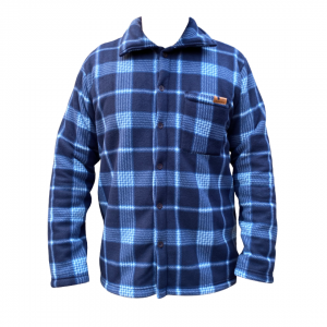 Casaco Masc. Sherpa Xadrez Azul
