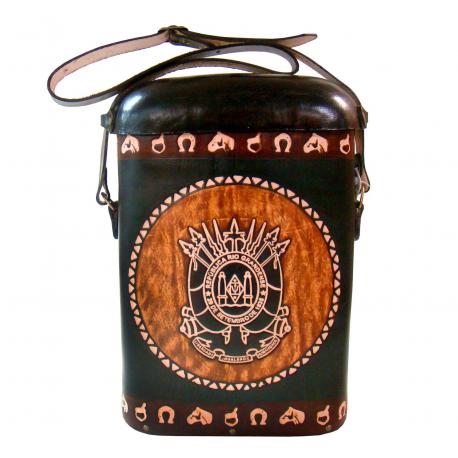 Mateira Bolsa Couro 1l Redonda Brasão  