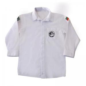 Camisa Infantil Ml Branco C/bordado Cc (0-12)